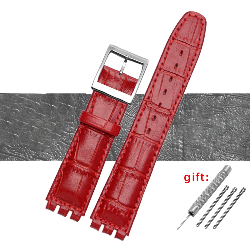 Premium Waterproof Genuine Leather Watch Strap - Black, Brown, White with Clasp