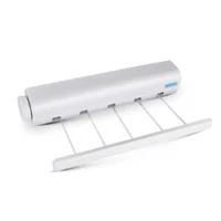 Spring automatic retractable four or five lines clothesline drying rack towel with hooks flexible laundry hanger 1