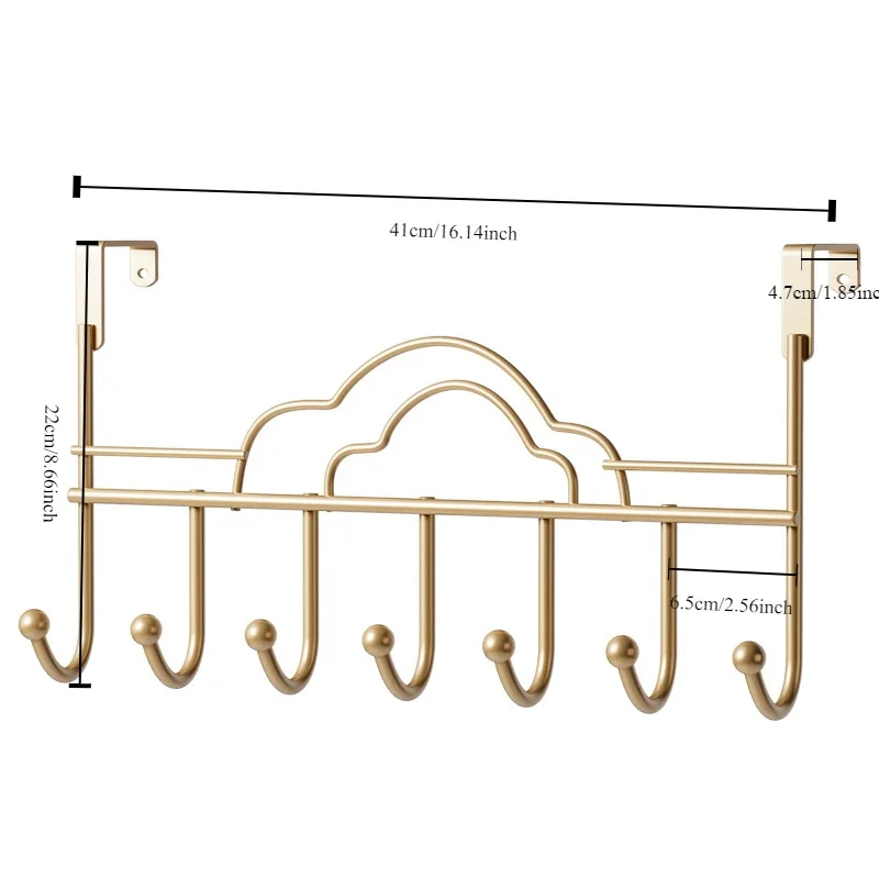 Behind The Door Hook Household Storage Wall Hanger No Punch Coat Rack-door hook
