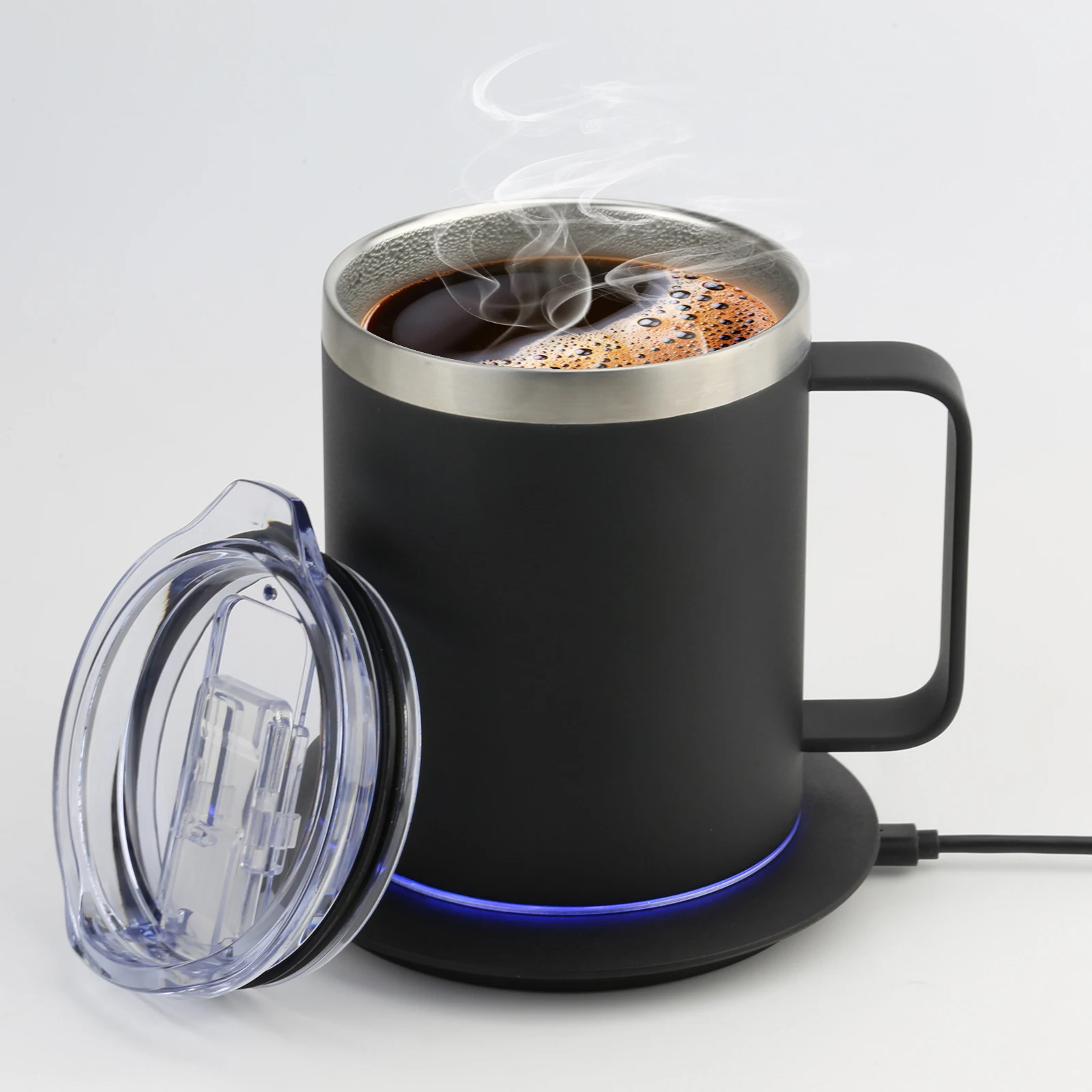 Coffee Mug Warmer Cup Intelligent Constant Temperature Double Layer Food Grade Thermal Insulation for Desk Home Office