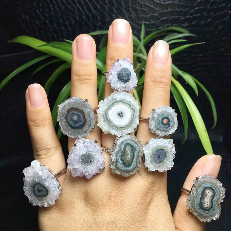 

S925 Natural Amethyst Flower Quartz Rings Gemstone Simple Style Romantic Small Ring Fine Jewelry for Women Daily Wear Gift