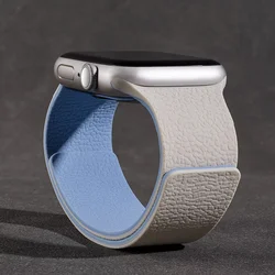 Magnetic Strap for Smartwatch Bands - Sleek and Versatile Bracelet Accessory (White blue)