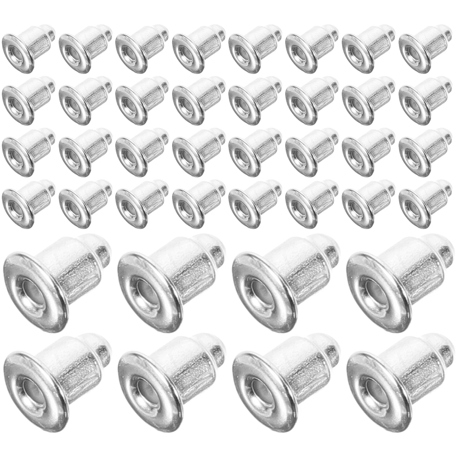 

200 Pcs Stud Earrings Locking Backs Ringing Parts Perforation Heavy Support Small Wire Miss