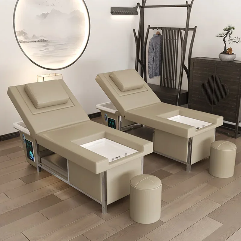 Cabezal de ducha para Spa, silla Shampo móvil, fregadero portátil ajustable, cama de champú de lujo, masaje de pies, equipo de salón MQ50SC