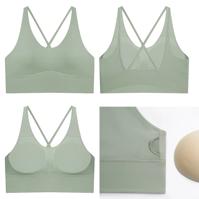 NWT Sexy Deep V Neck Training Gym Sports Bra is a stylish and comfortable sports bra with a deep V neck and back cross strap design. It is made with breathable and quick-dry fabric, ensuring a comfortable fit for yoga and gym workouts. Free shipping available. Rated 5/5 by satisfied customers.