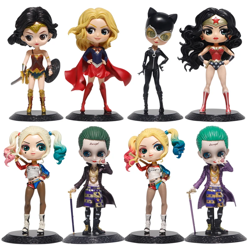 Dc Justice League Hands Q Versione Di Wonder Woman Diana Harley Quinn Superwoman Catwoman Movie Periferiche Model Doll Decoration