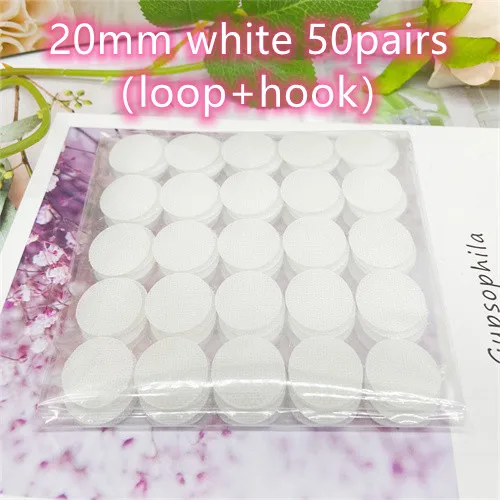 Self-Adhesive Hook and Loop Dots - Strong Double-Sided Tape for Crafting and Sewing (50/100 Pairs)