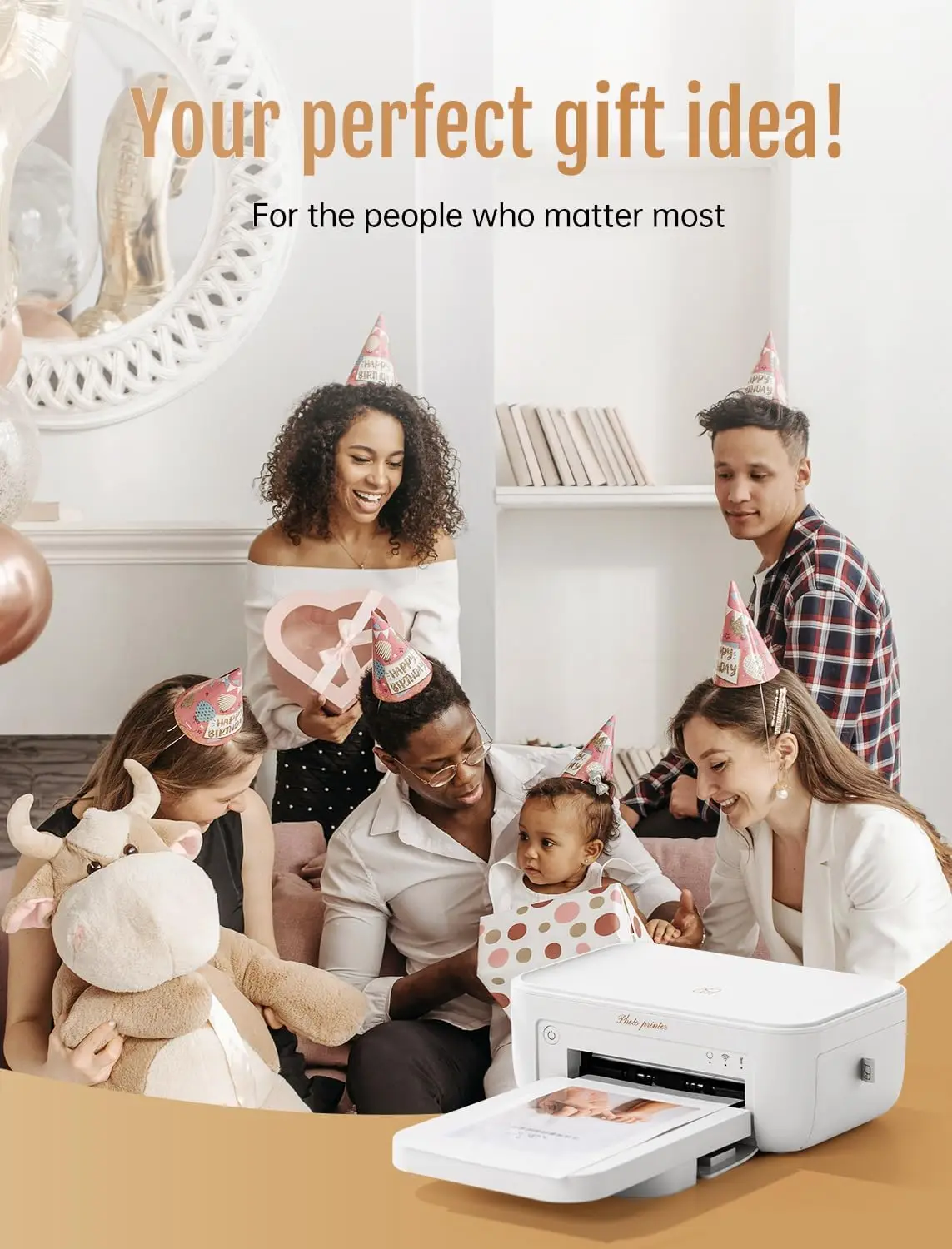 300dpi Color Photo Wifi 4x6 Inch Printer Portable Mni Mobile Pocket Wireless Print Maker Machine with Ribbon and Photo Papers