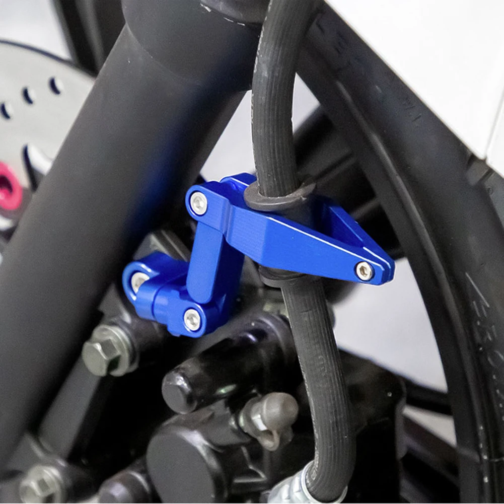 Front Brake Line Hose Clamp Holder Replacement Foldable Design Aluminum Alloy Oil Pipe Clamps Motorcycles Accessories
