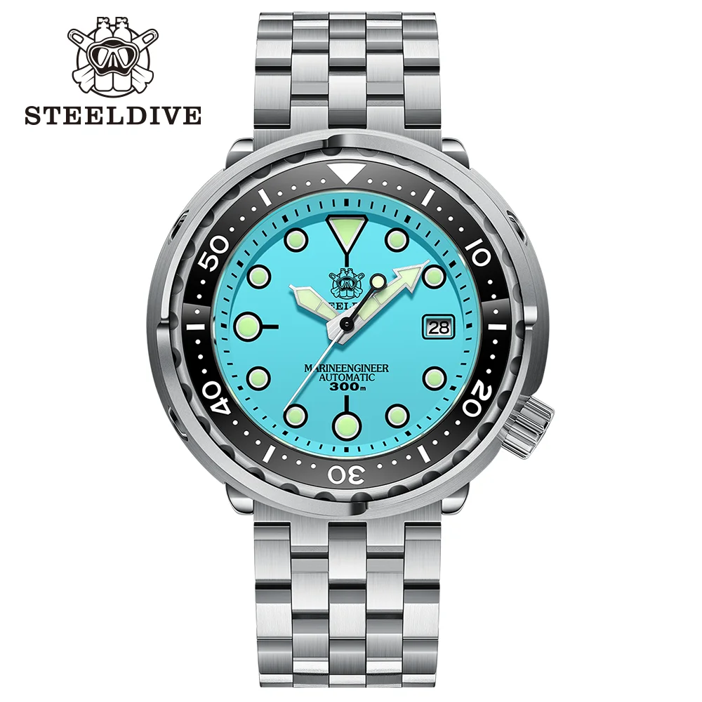 

STEELDIVE Official SD1975 Luxury Multi Color Dial Mechanical Men's Wristwatch NH35 Movement Swiss Luminous 300M Waterproof Watch