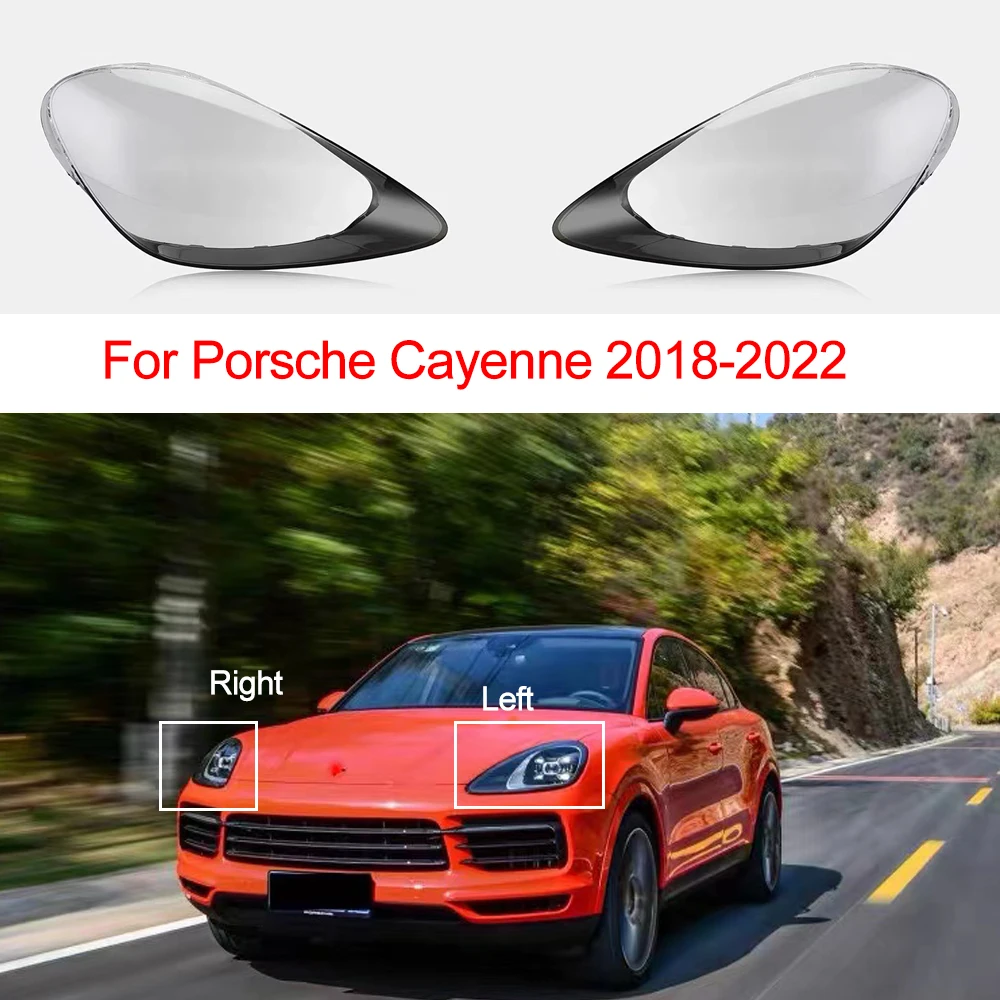 

For Porsche Cayenne 2018 2019 2020 2021 2022 Headlight Glass Replacement Lens Cover Plastic Lampshade Shell Car Accessoires