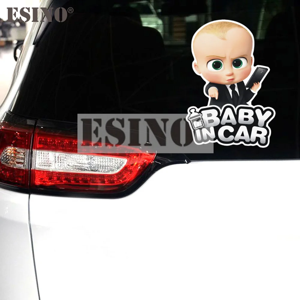 

Car Styling Funny Lovely Cartoon Cool Boy Baby in Car Decorative Whole Body Sticker Car Accessories Styling Decal Vinyl