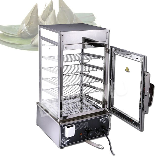 Electric Bun Steamer Commercial Stainless Steel Table Base Bun Steam Machine Bread Food Warmer