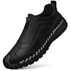 Spring Autumn Slip On Shoes Men Leather Casual Shoes With Zippers Designs Retro Style Handmade 2