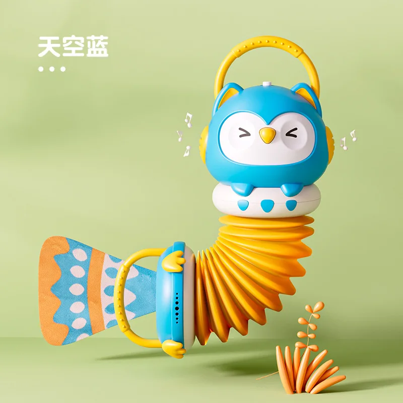 

Accordion Educational Baby Toys Cartoon Animal Accordion Bug Toddler Early Education Music Learning Toy for Boy Girl Gift