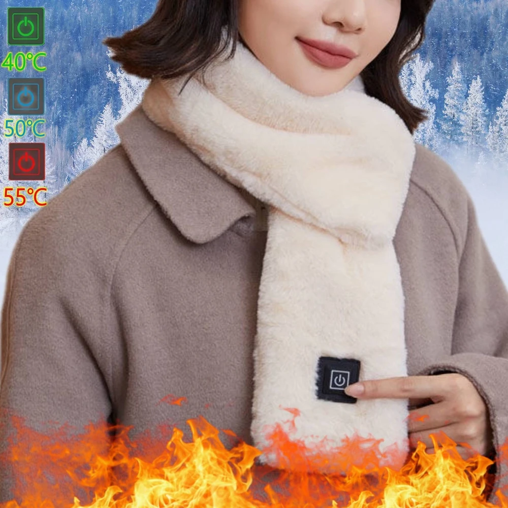 

NEW Heated Scarf Electric Heating Scarf need Power Bank Adjustable Neck Warming Pads Thermal Shawl Winter Body Warmer Men Women