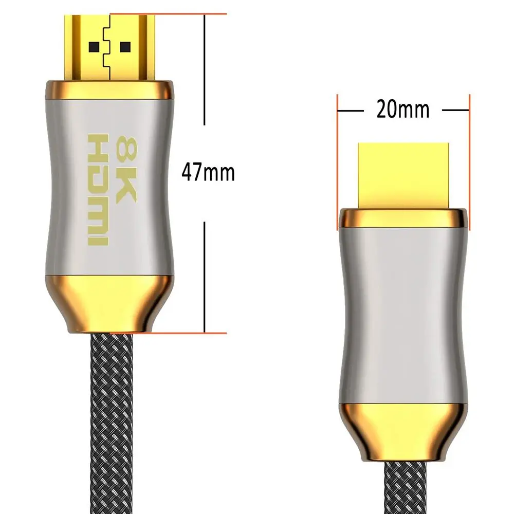 1m/1.5m/3m/5m HD TV ڽ    HDMI ̺ HD 2.1 ̺, 8K @ 60Hz 4K @ 120Hz 48Gbps PS5 PS4 