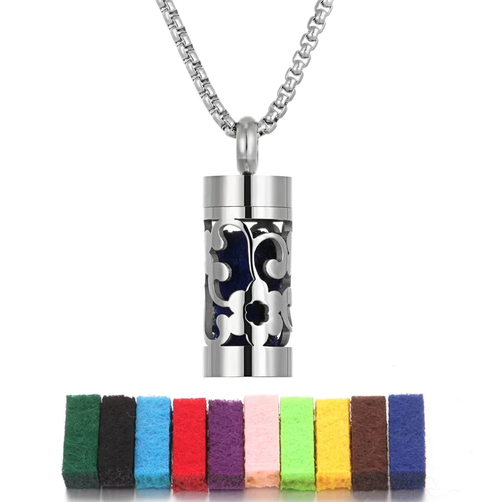 Stainless Steel Aromatherapy Diffuser Pendant Necklace