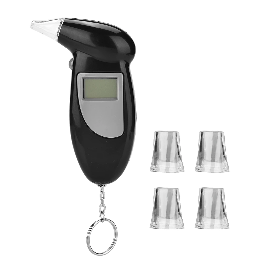 Breath Tester Alcohol Analyzer LCD Screen Professional Alcohol Breath Tester Analyzer Lie Detector Breathalyser No Backlight
