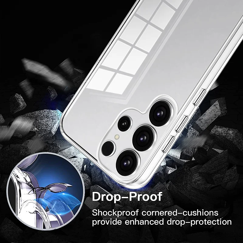 Slim Fit 360° Full Wrap Clear Silicone Anti-Drop Scratch Resistant Case