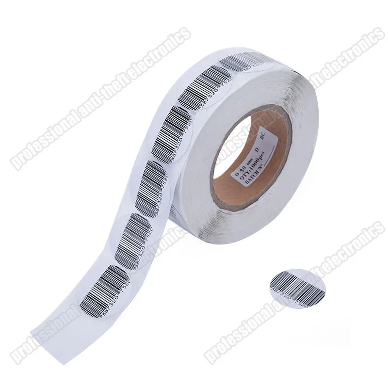 EAS RF 8.2MHZ soft security label antitheft round R30 20000pcs