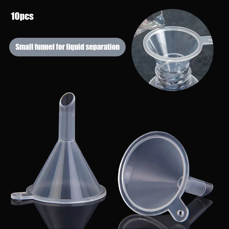작은 플라스틱 향수 디퓨저 병, 바 와인 플라스크 깔때기, 작은 입 깔때기, 10 개, 30mm