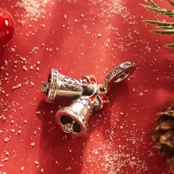Elegant Sterling Silver Christmas Charm Pendant - Women's Fashion Jewelry Gift