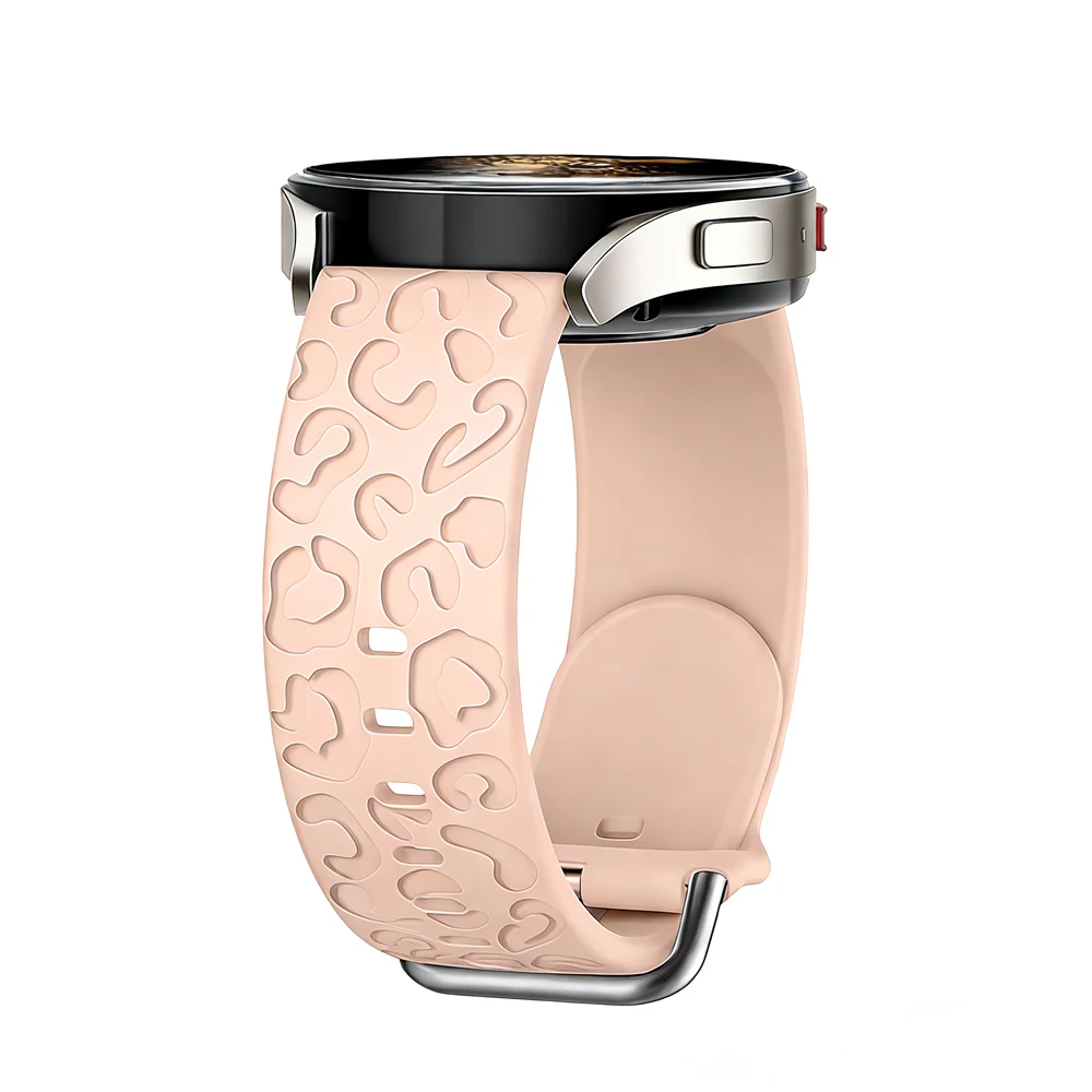 Leopard Engraved Silicone Wristband Bracelet