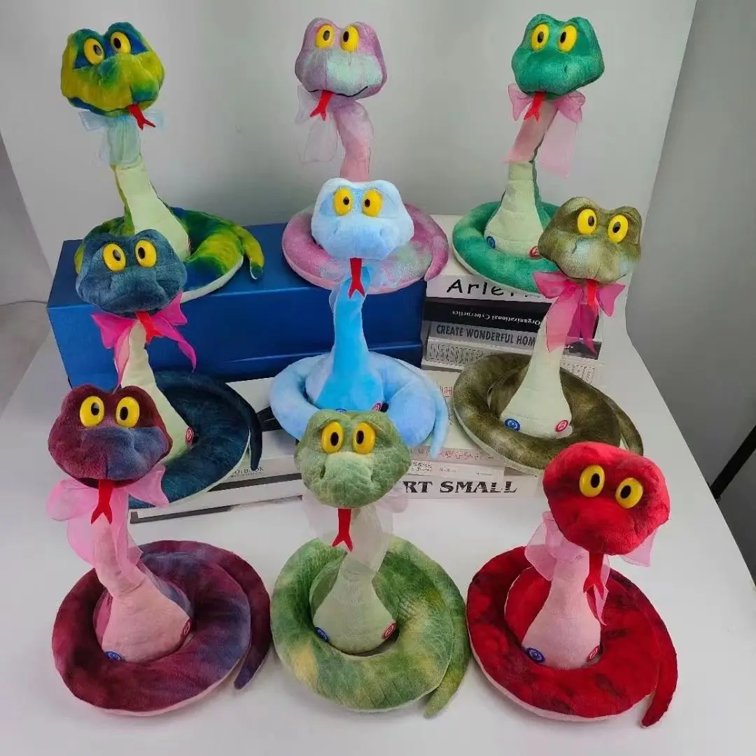 New electric plush toy animal snake recording singing spinning snake children's gift creative New Year zodiac gift