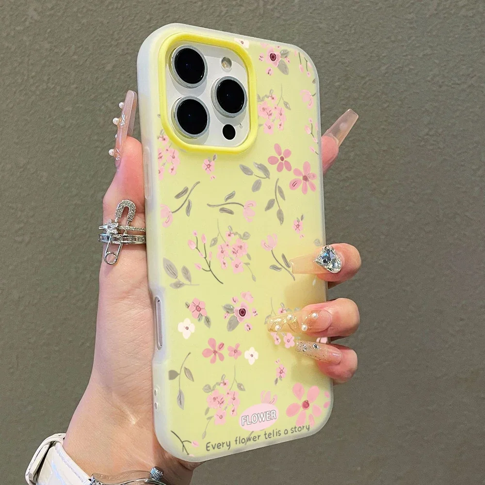 Charming Pink Floral Pattern Phone Case Cover