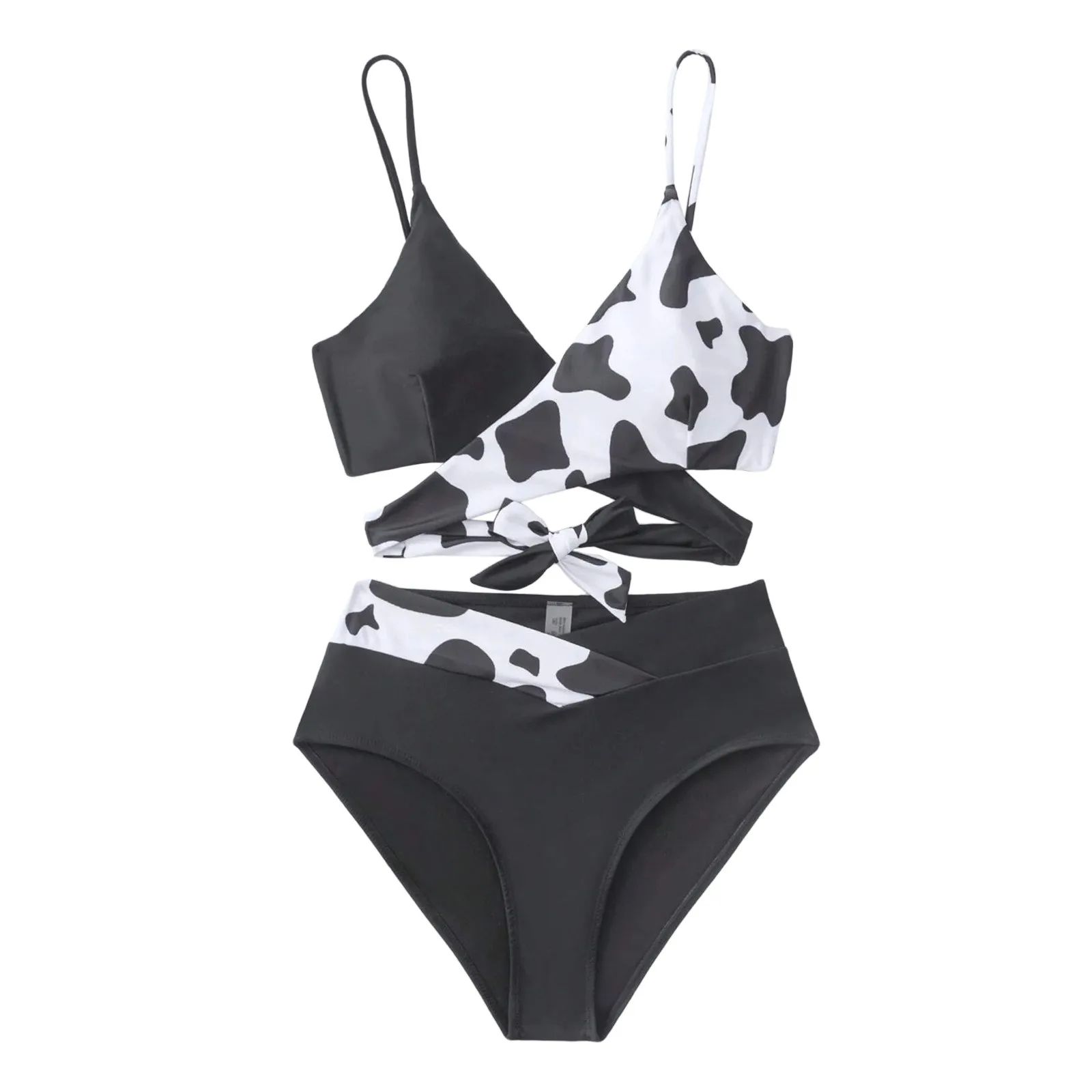 

2024 New Summer Ladies Sexy Tankini Two Piece Swimsuit High Waist New Design Printing Beachwear Women'S High Waist Swimsuit