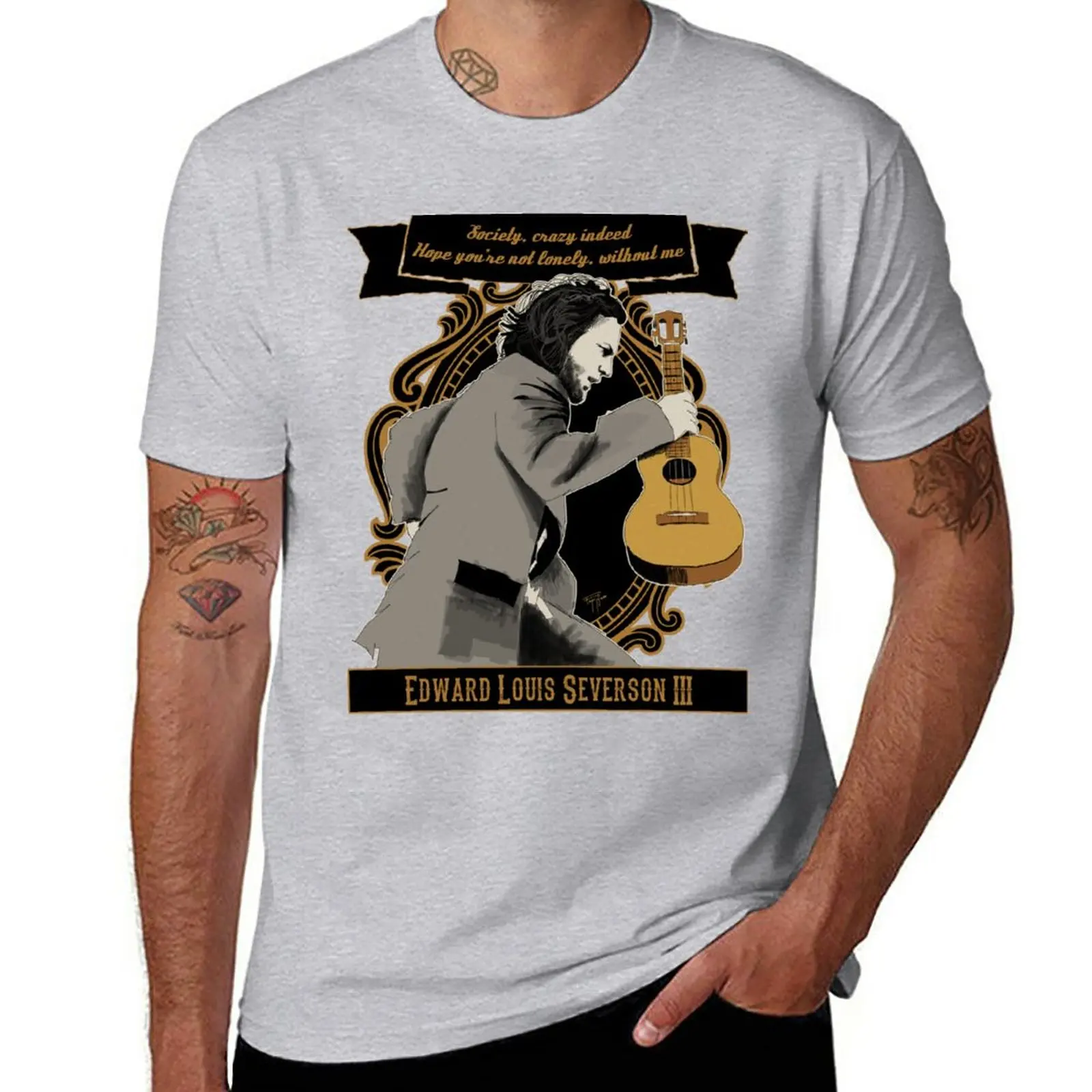 

New Eddie T-Shirt cat shirts Blouse mens graphic t-shirts big and tall