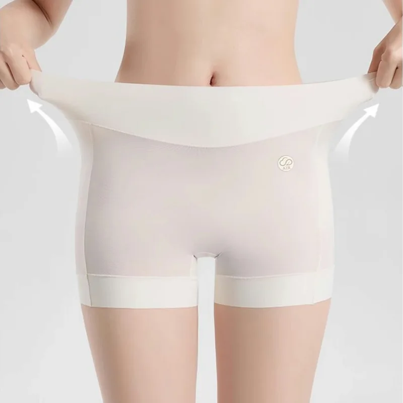Women's Safety Shorts Seamless Ice Silk Thin Short Pants Under Skirt Breathable Underwear Cool Anti Rubbing Boyshorts Panties