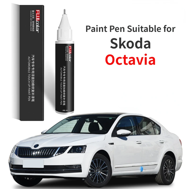 Penna Di Vernice Adatta Per Skoda Octavia Paint Fixer Crystal Pearl White 2021 Nuovi Accessori Octavia Graffi Di Vernice Per Auto Originali H