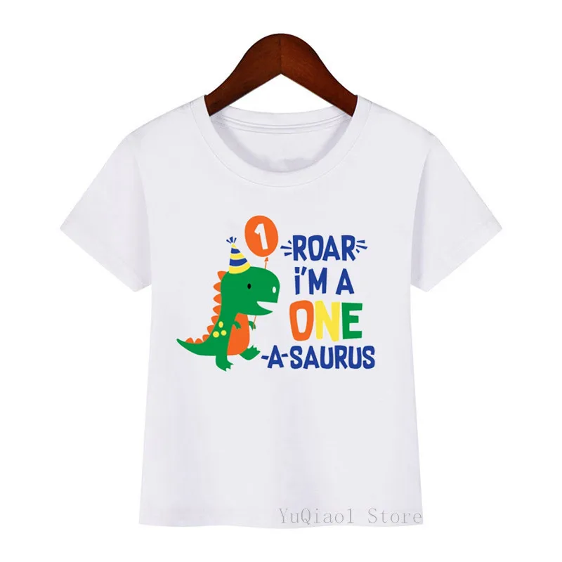 Dinosaur Matching Family Birthday Tee One-a-saurus Rex/ Two-a-saurus Rex/ Three Rex Dino Family Shirts Birthday Boy T-shirt 3