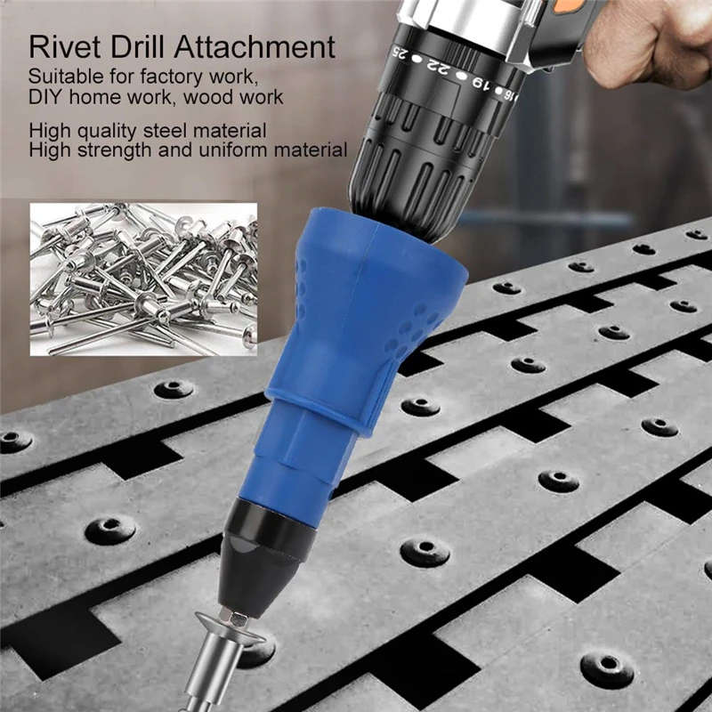 Electric Rivet Nut Gun Electric Rivet Nut Gun Pull Drill Riveter Conversion Adapter For Cordless Riveter Nozzle Nut Tool Manual Nail Gun Riveting Tools