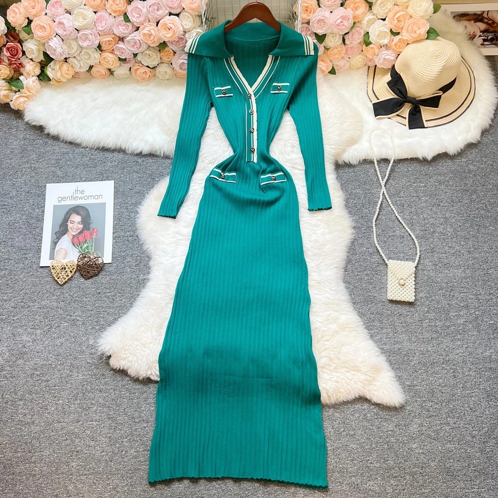 chinese dress ladies Sunloudy Women Crewneck Knit Maxi Dress Bell Long Sleeve Ruched Ribbed  Bodycon Long Sweater Dress Streetwear(Apricot,Small) at Amazon Women's  Clothing store