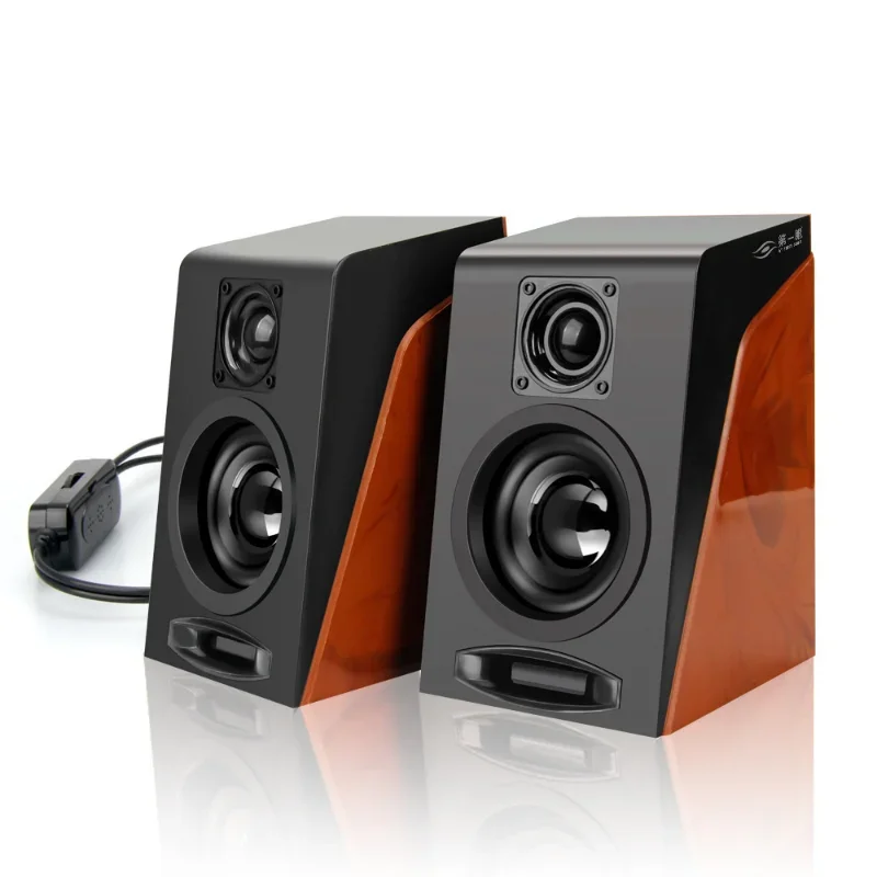 Desktop Speaker Desktop Laptop Wired HIFI mini Stereo USB mini Subwoofer Speaker 3.5mm USB Speakers