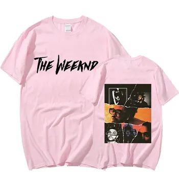 The Weeknd Vintage Unisex Black T Shirt Retro Graphics Double-sided Print T-Shirts Cotton 2