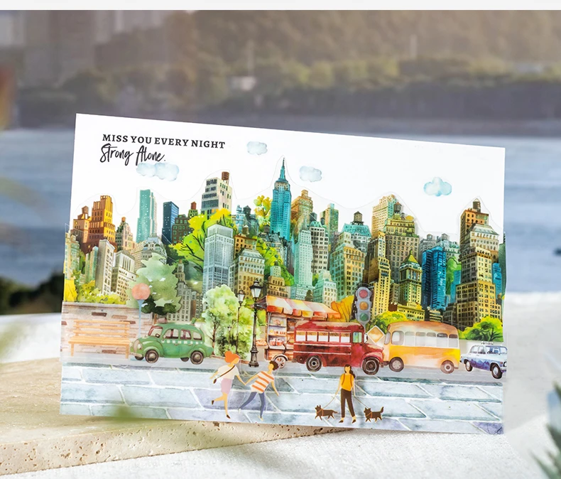 Journal GO 4,5 x 200 cm Building Along the Trip Tapes Endless Journey Masking Tape Aufkleber für Collage Junk Journal Scrapbooking – Detail 10