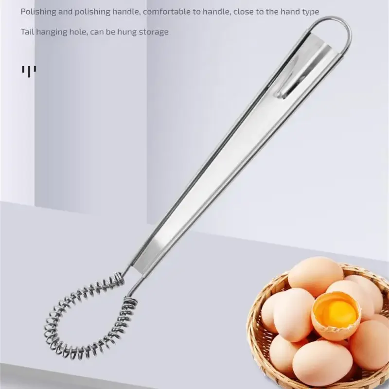 1PC 20cm Stainless Steel Magical Hand Held Spring Whisk Mini Kitchen Eggs Sauces Mixer