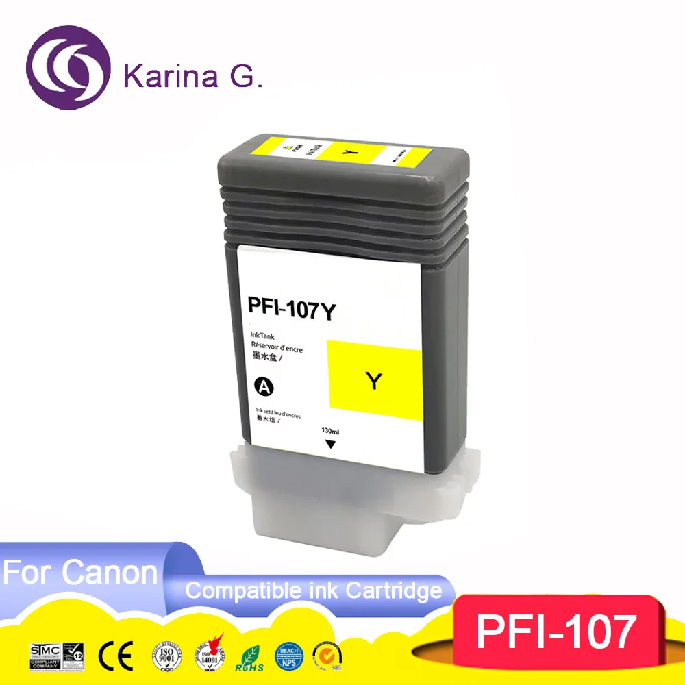 Premium PFI 107 Color Compatible Ink Jet cartridge for PFI107  PFI-107 for  IPF6