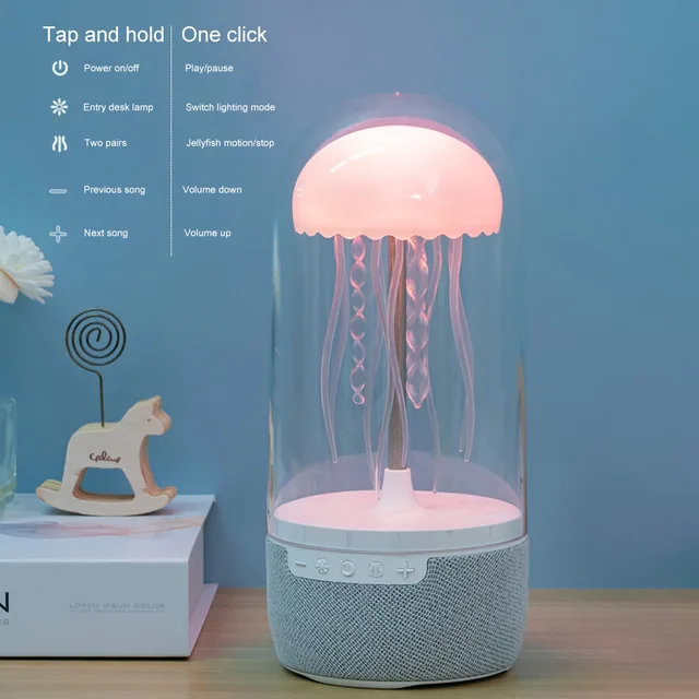 Bluetooth Speaker HiFi Stereo Jellyfish Lamp 3