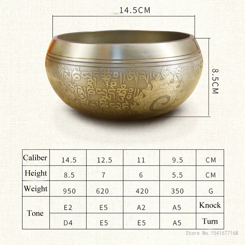 Creative Nepal Handmade Tibetan Singing Bowl Set, Decorative Wall-dishes, Resonance Healing Meditation, Chakra Singing Bowl