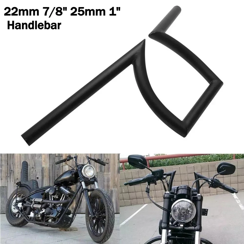 ApeHanger Handlebar Black - Cruiser & Custom - Kustom Bikes