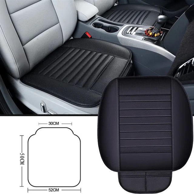 1pcs PU Leather Car Front Seat Cover Mat Breathable Chair Soft