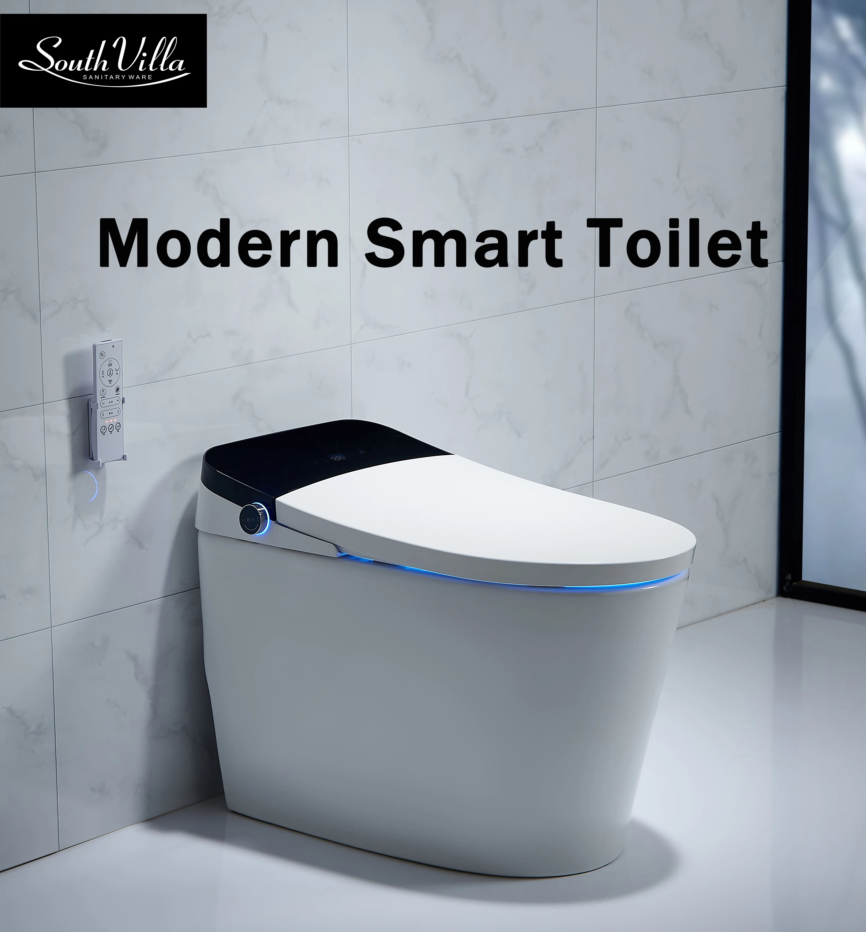 Description Picture 4 of itemYYHC Top quality modern 110V/220V electric intelligent one piece closestool bathroom wc white toilet bowl automatic smart toilet