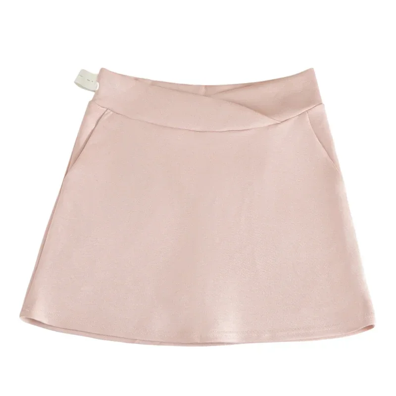Korean Style Summer Maternity Pencil Skirt with Shorts Lining Thin Low Waist Office Lady A-line Mini Skirts Pregnant Woman Skort