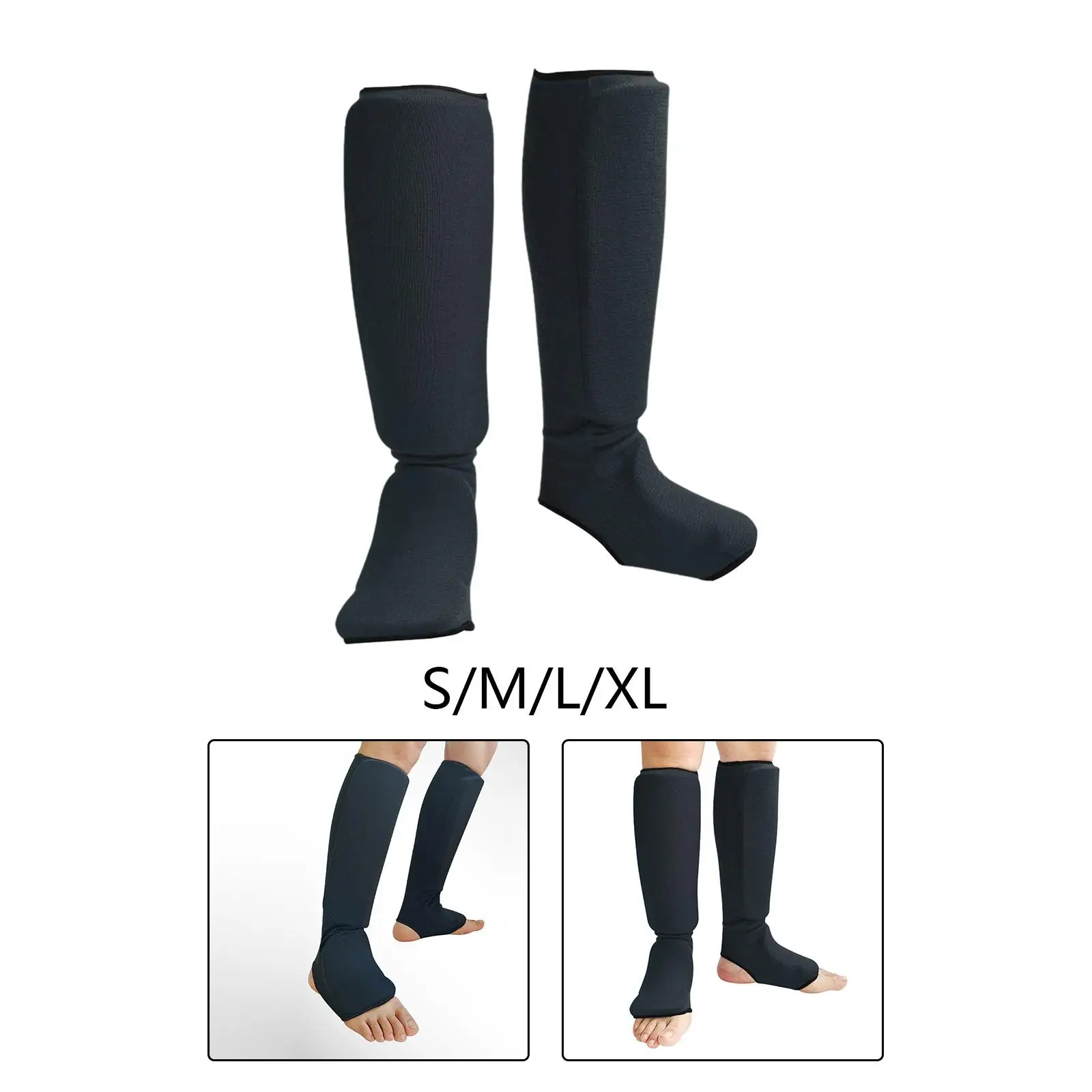 Muay Thai Shin Guards Practical Leg Foot Guards for Kickboxing Grappling Mma