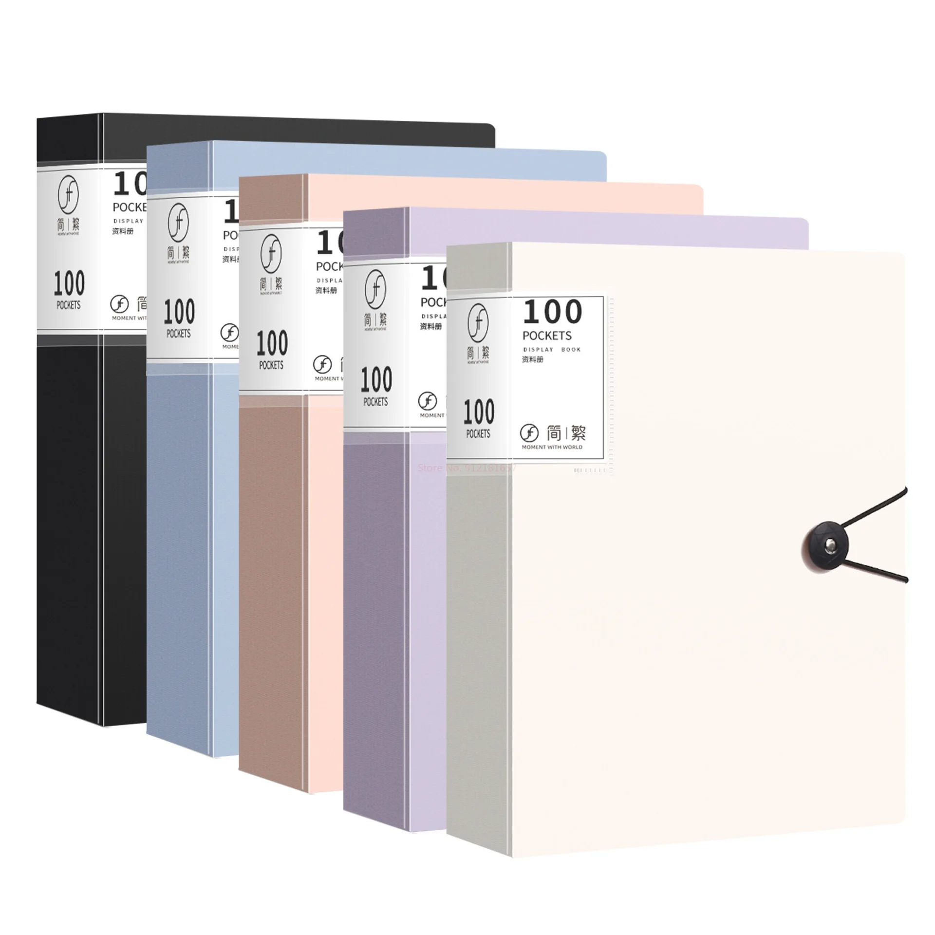 60/100 Page A4 File Storage Box Multifunctional Transparent Insert Data Book Student Test Paper Office File Storage Box